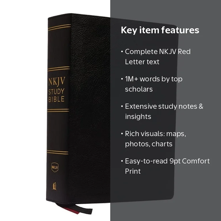 Thomas Nelson, NKJV Study Bible, Full-Color Edition, Black Leather