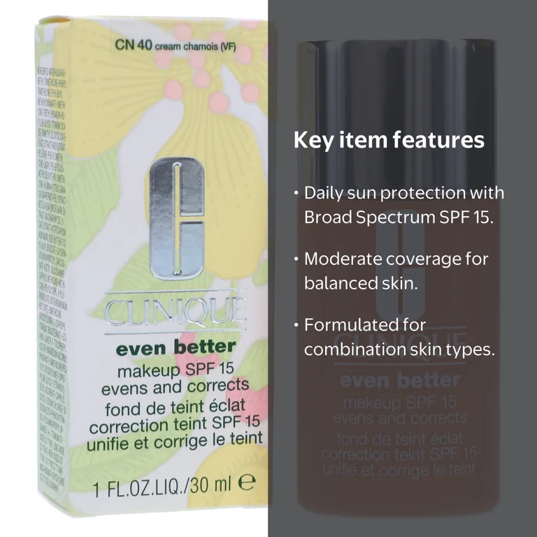 Clinique, Even Better Makeup Broad Spectrum SPF 15, 40, Cream