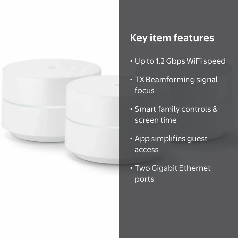 Google Wifi Home System - 3 Pack Mesh Router Wifi with Internet