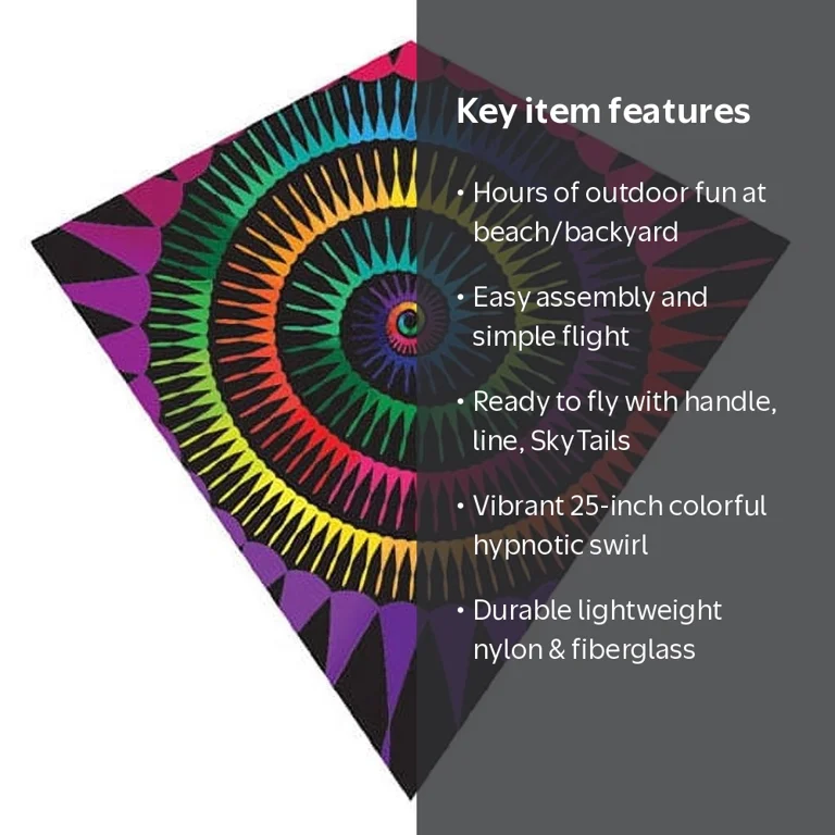X Kites ColorMax 25 inch Spiral kite - Walmart.com