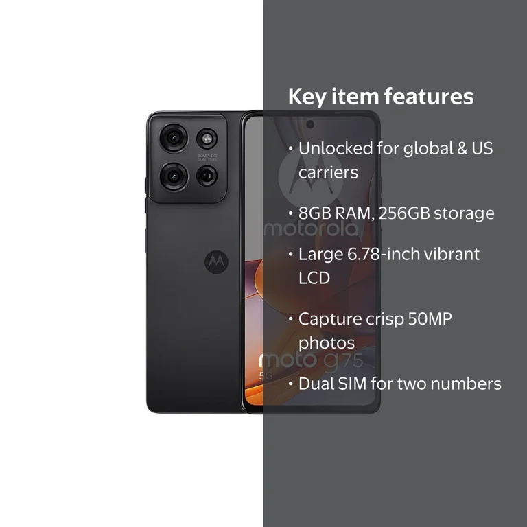Motorola Moto G75 5G XT2437-2 Dual Sim 8+256GB Gray - Walmart.com