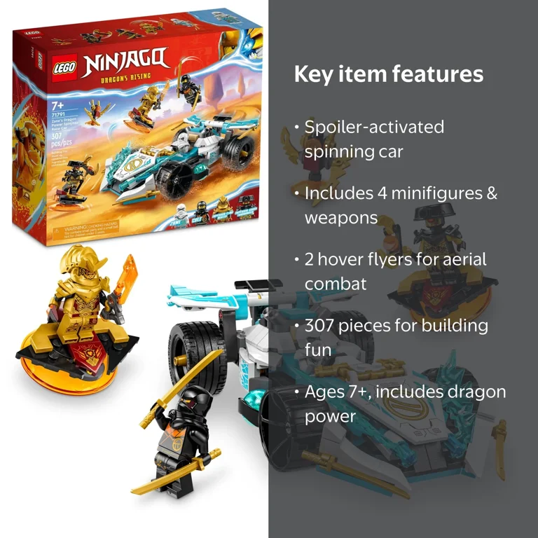 LEGO NINJAGO Zane's Dragon Power Spinjitzu Race Car, 71791