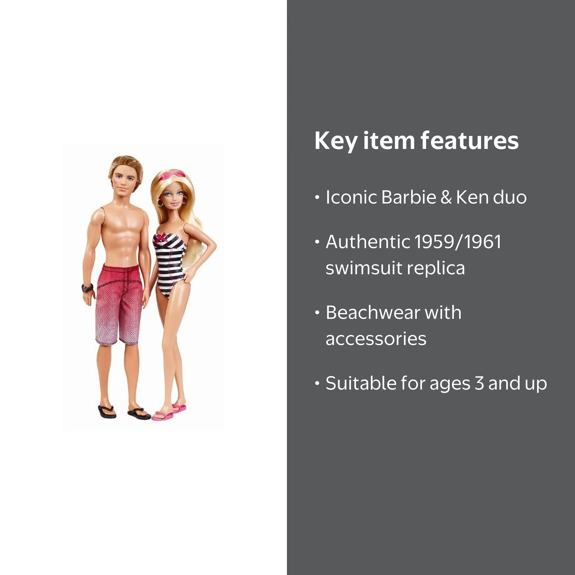 Free Shipping! Barbie - Barbie and Ken Doll 