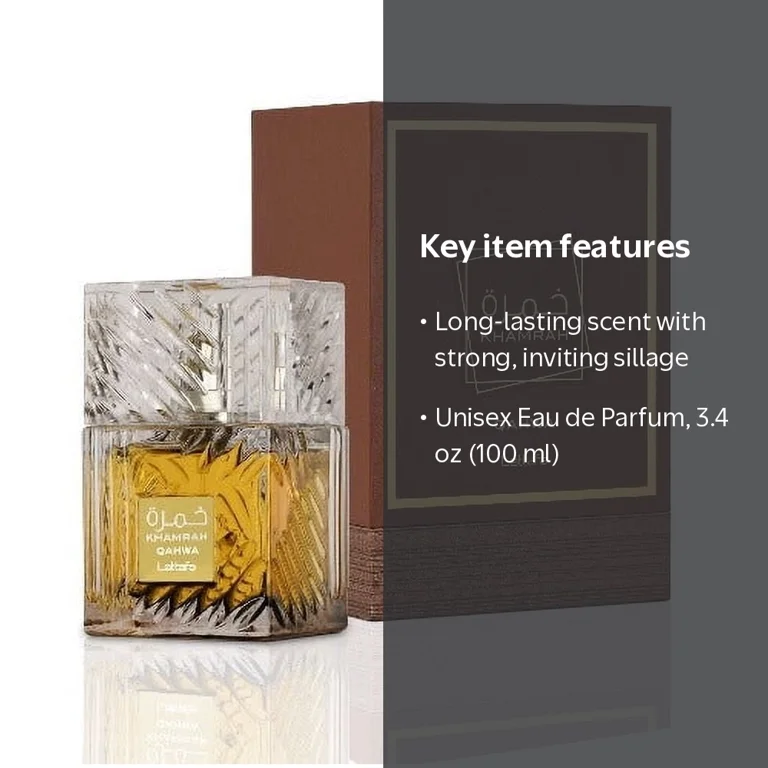 LATTAFA Khamrah Qahwa Eau De Parfum 3.4 Oz Unisex Fragrance