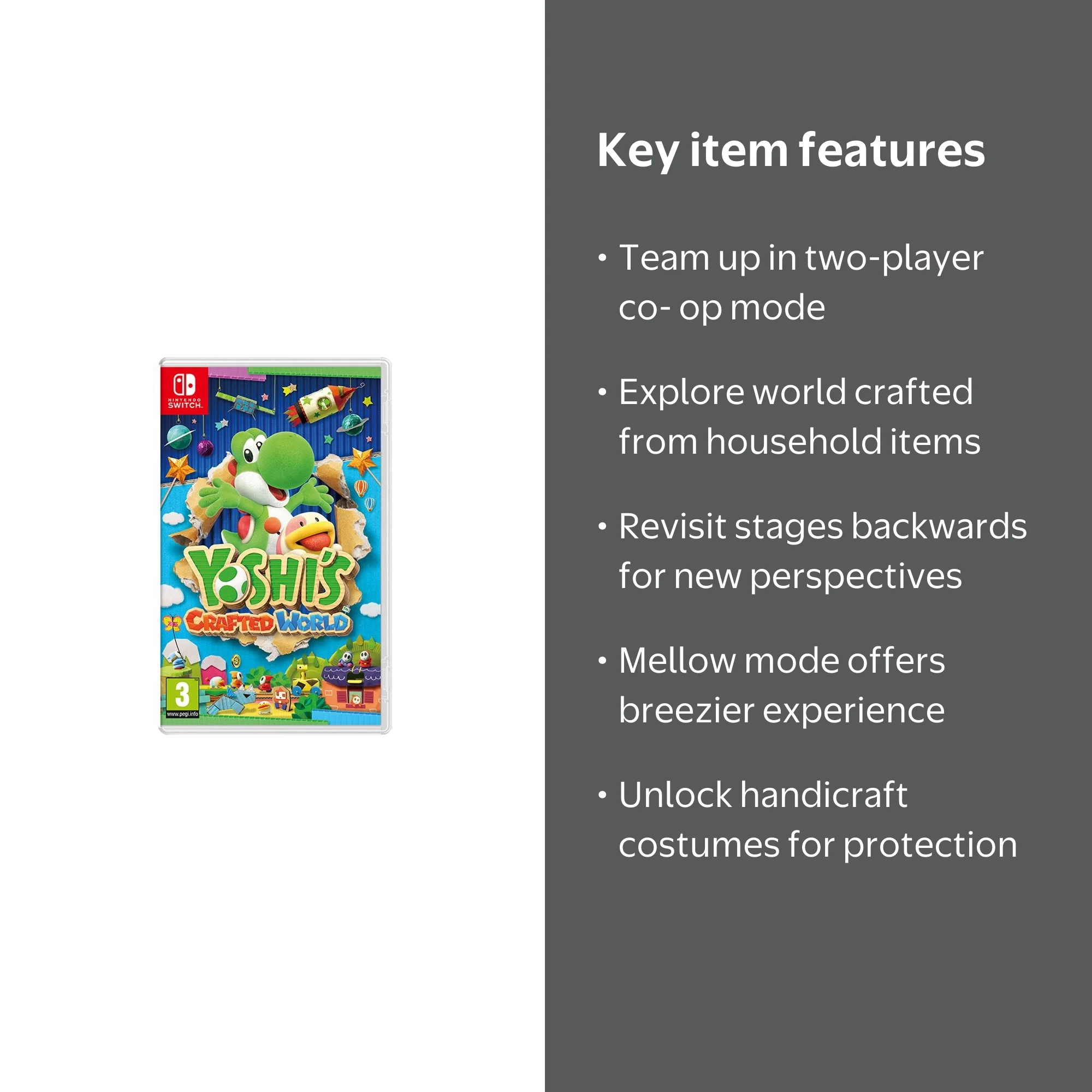 Nintendo Switch Games Yoshi's Crafted World Adventure Puzzle