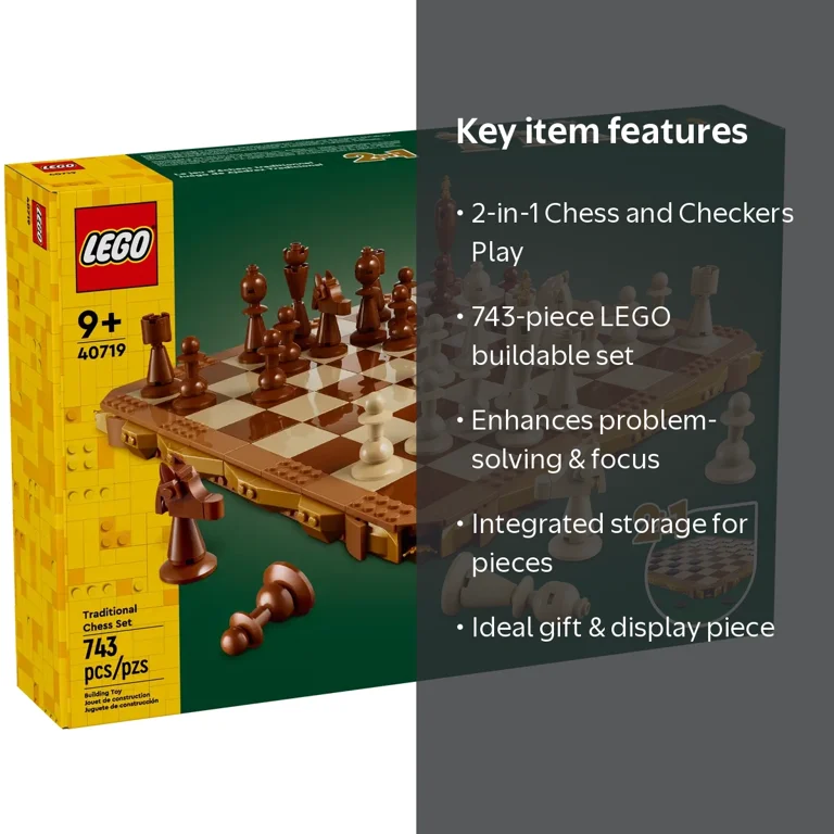 Lego 40719 Traditional Chess Set (2 in 1 includes Checkers