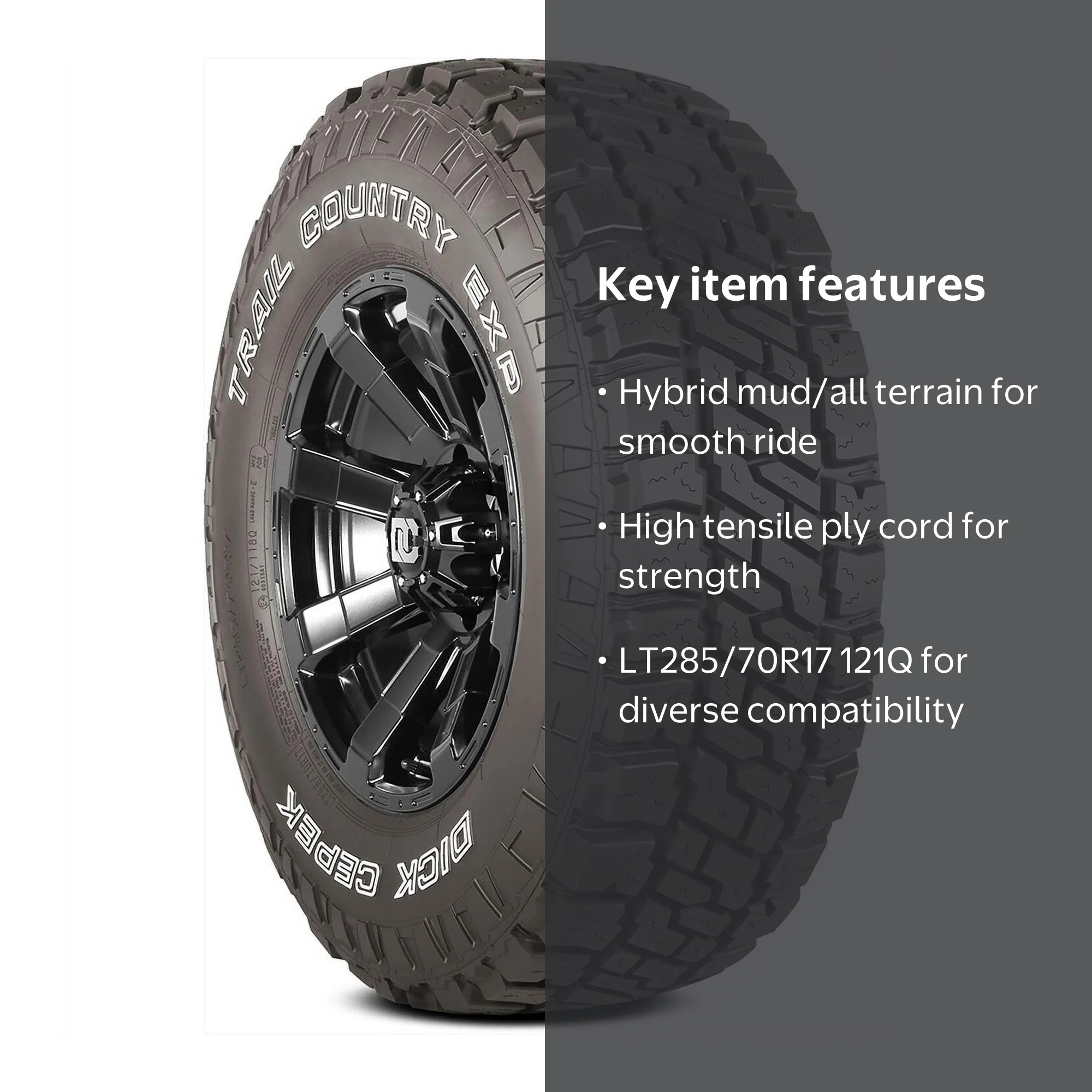 Dick Cepek Trail Country EXP LT285/70R17 121Q Tire - Walmart.com