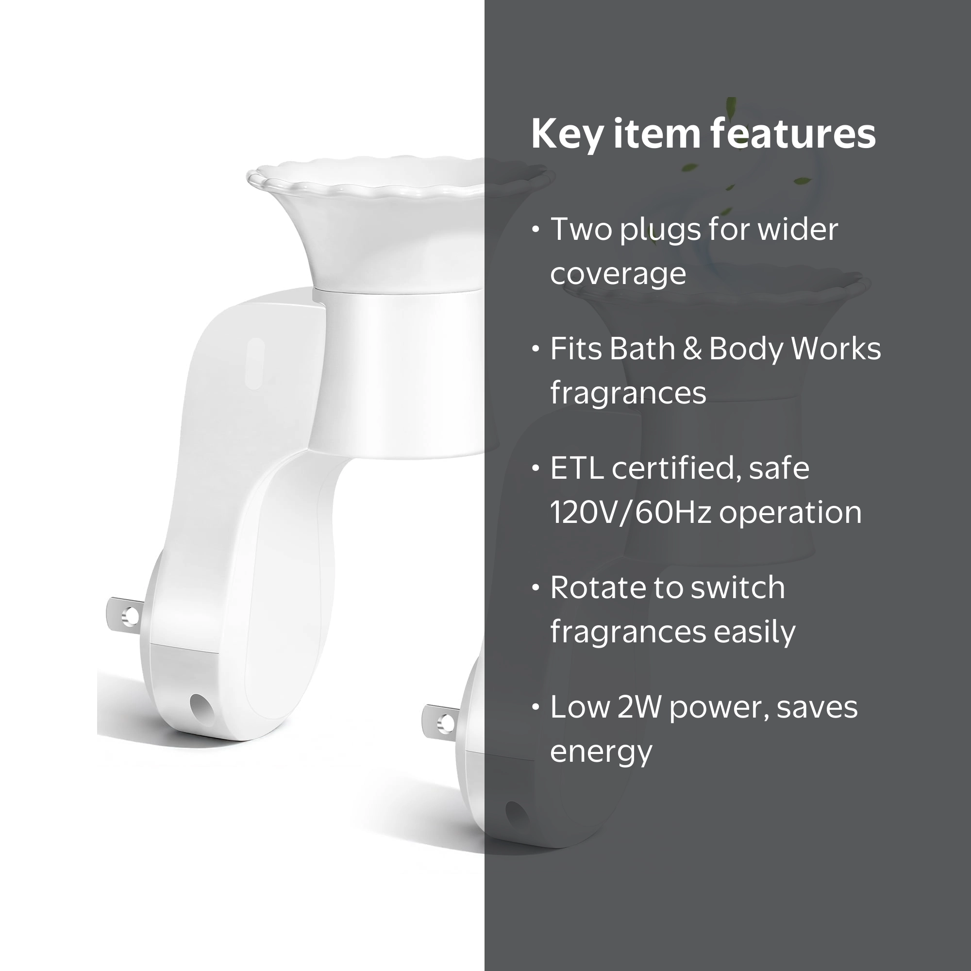 SCENTORINI, Wall Fragrance Plug, 2 Pcs, for Wallflower Refill