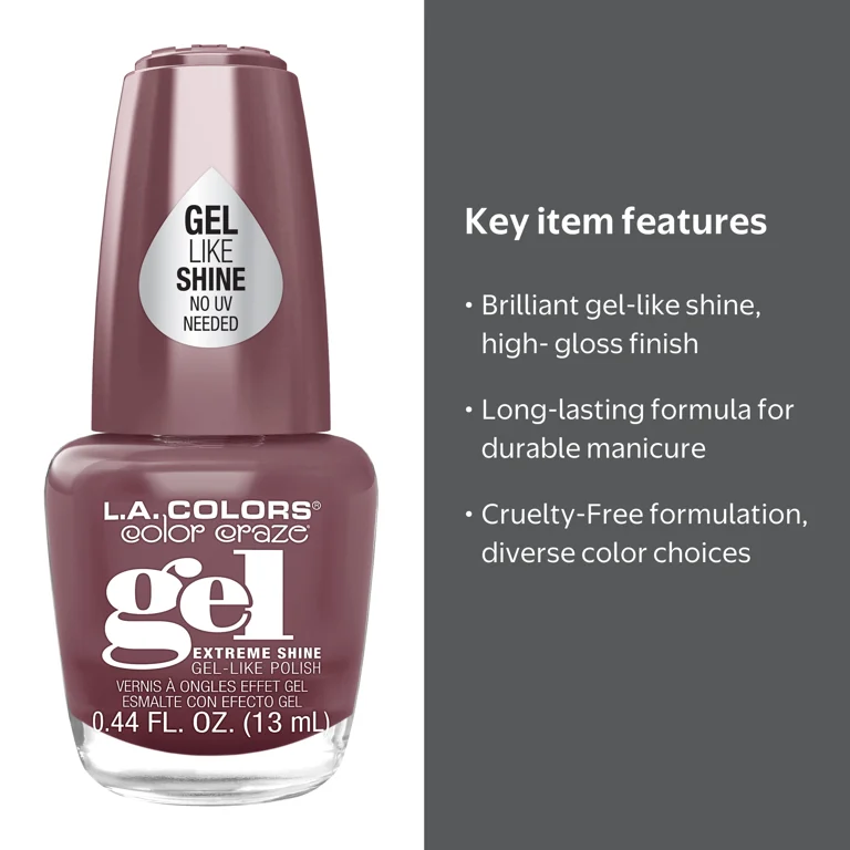 L.A. COLORS Gel-like Nail Polish Darling 0.44 fl oz Long-Lasting