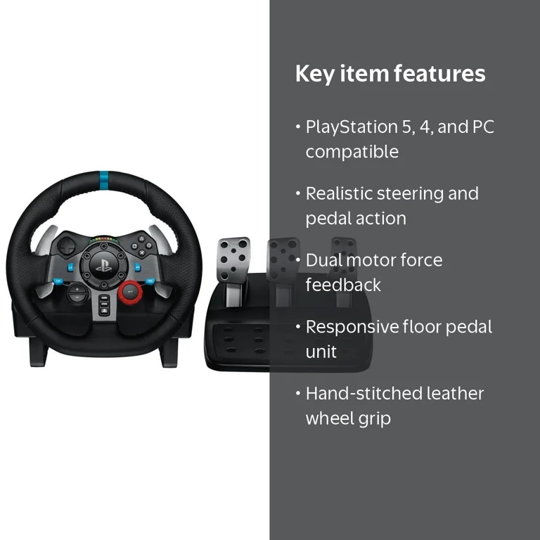 Logitech G29 PS Gaming Steering Wheel with Shifter and Pedals for
