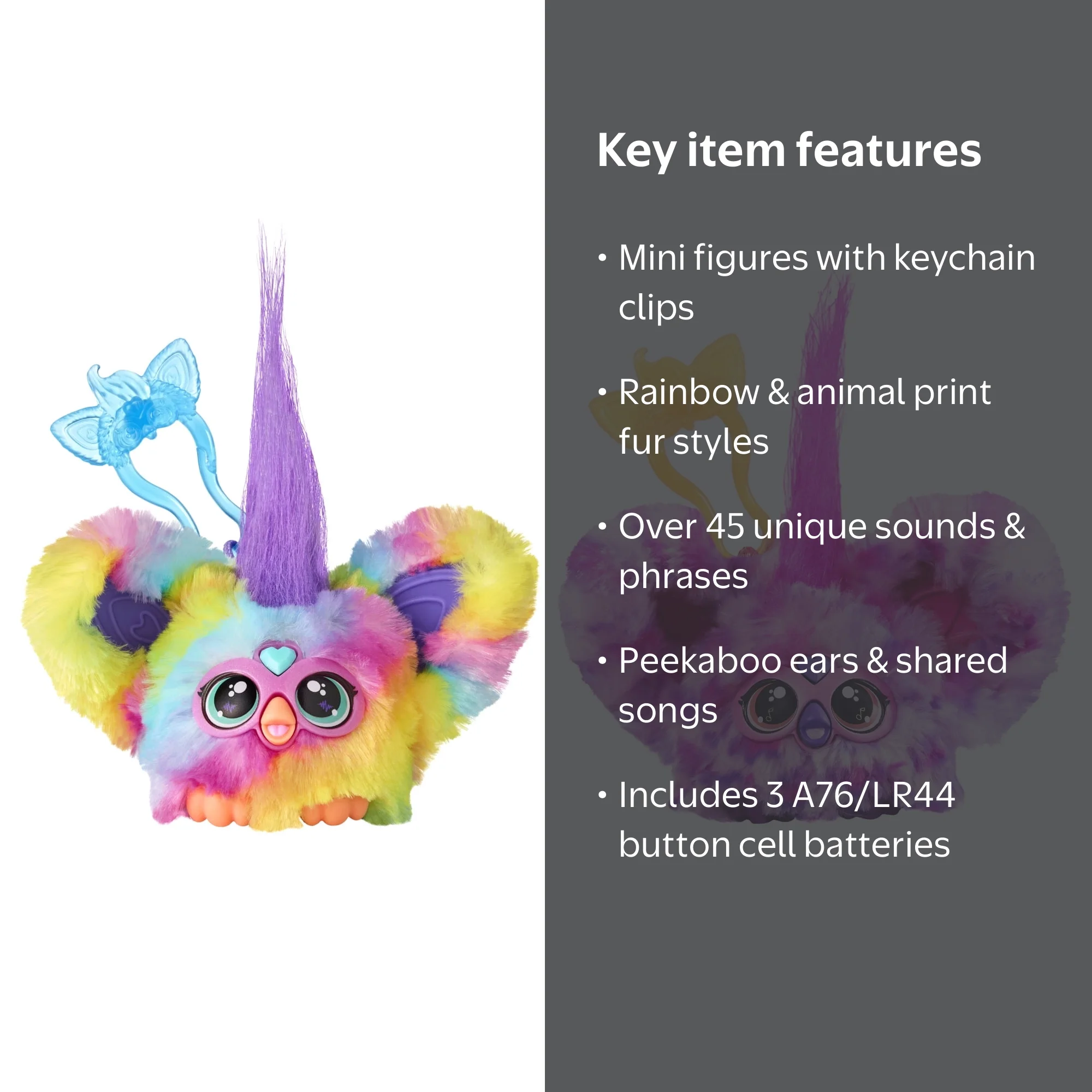 Furby, Mini Electronic Plush Toy 2-Pack, 2 inch, Musical