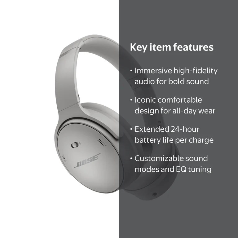 Bose QuietComfort Headphones, Bluetooth Over Ear Noise Cancelling