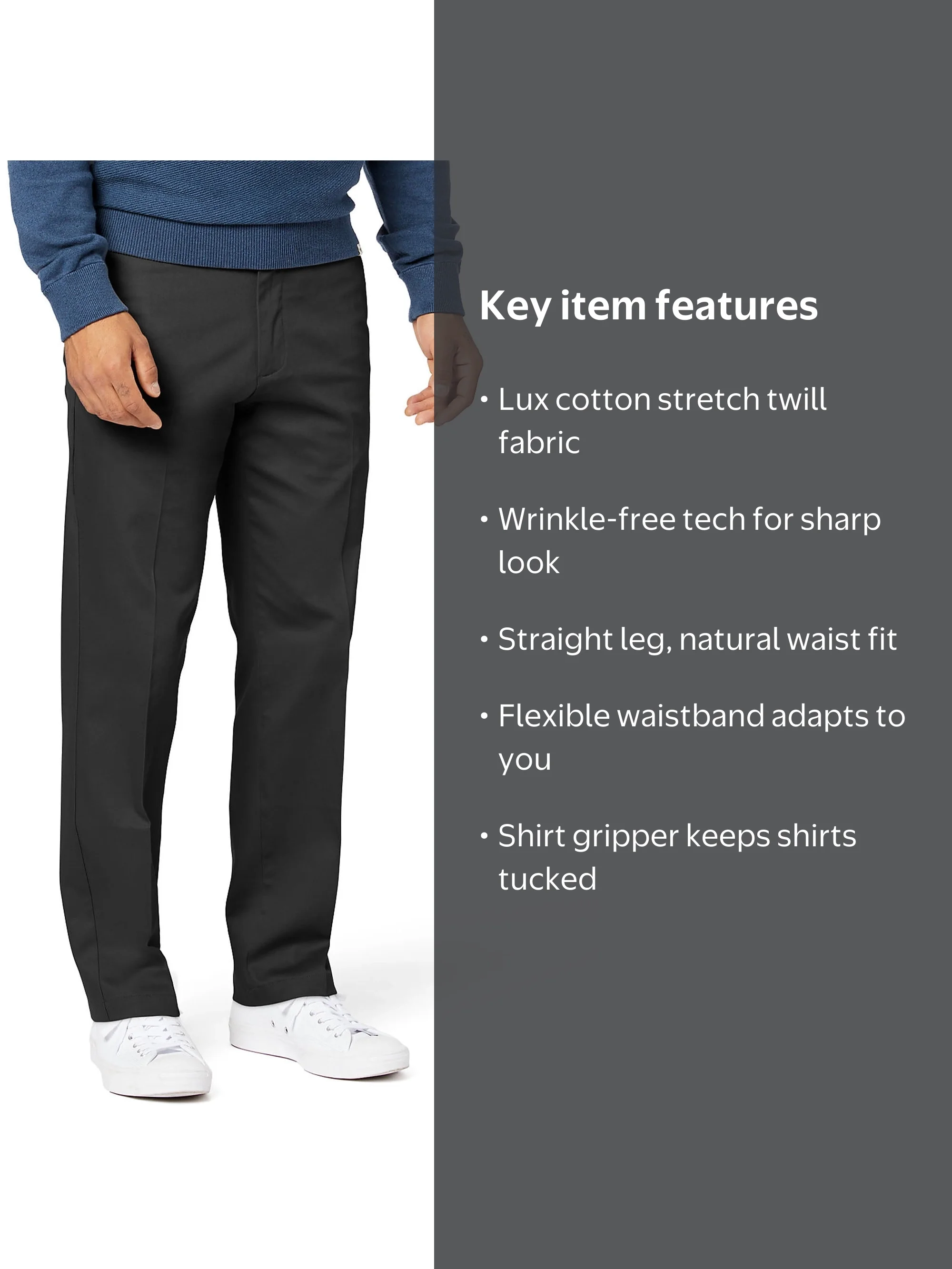 Dockers Men's Signature Straight Fit Creased Khaki - Walmart.com