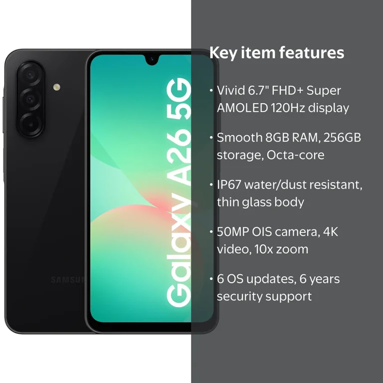 Samsung Galaxy A26 5G 2025 (8GB RAM,256GB) 6.6