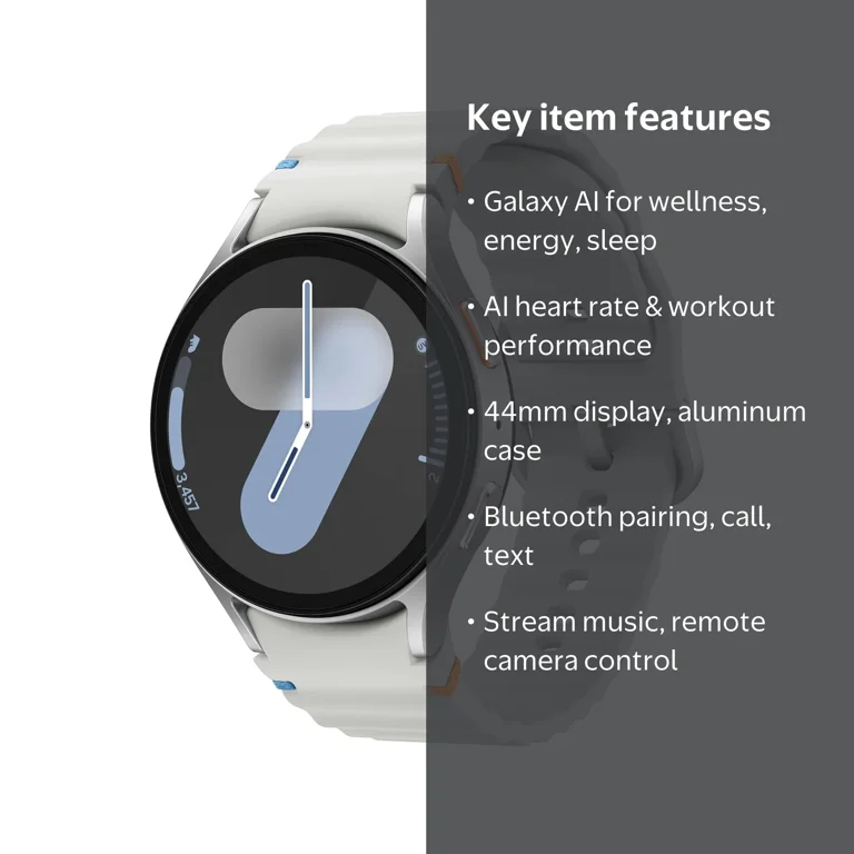 Samsung, Smart Watch, Galaxy Watch7 44mm, Aluminum, Bluetooth