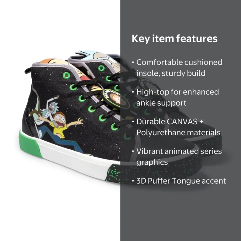 Rick & Morty High Top Sneaker - Walmart.com