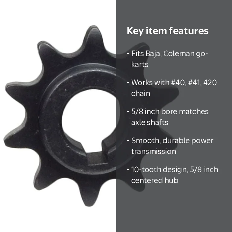 AlveyTech, Chain Sprocket, 10 Tooth, 5/8 inch Bore - Walmart.com