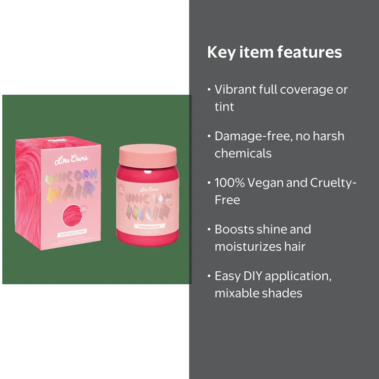 512 PINKHOUSE ma-1 ストロベリー　ジャム　ラズベリー　派手 Lime Crime Vegan Semi-Permanent Hair Color Bubblegum Rose Full