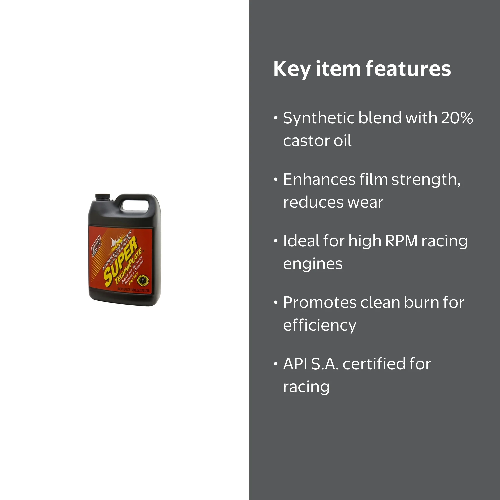 Klotz KL-101 Super Techniplate 2T Racing Oil for Motors & Gas