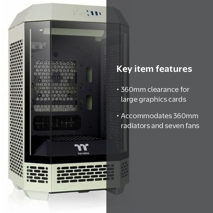 Thermaltake Tower 250 Matcha Green Mini-ITX Mini Tower 2x120mm CT