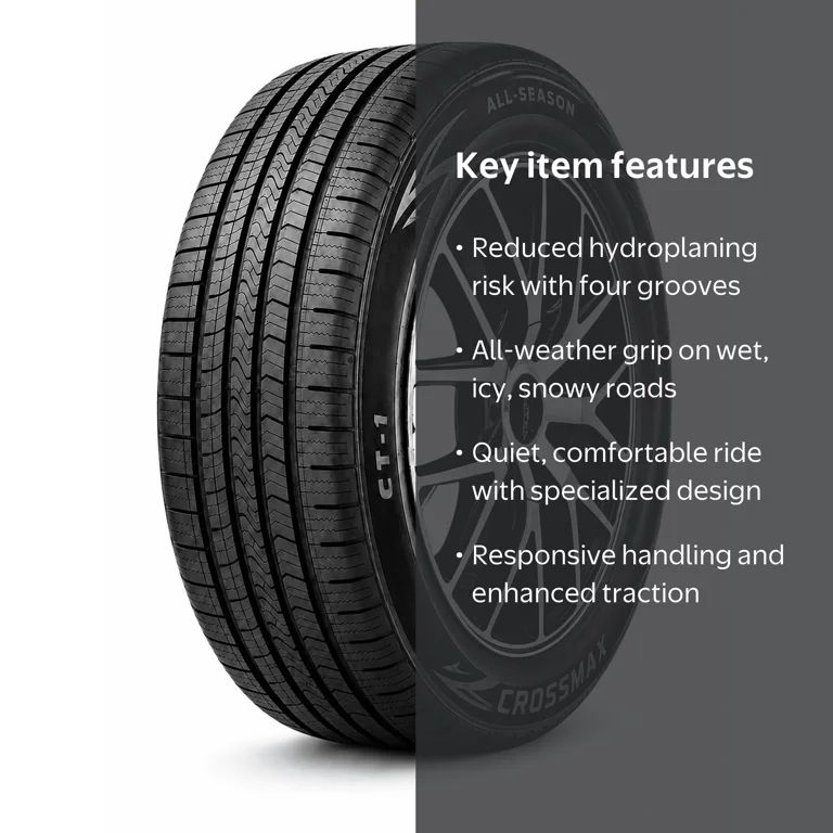 Crossmax 205/65R16 95H CT-1 All Season Tire, Black, Tread Pattern