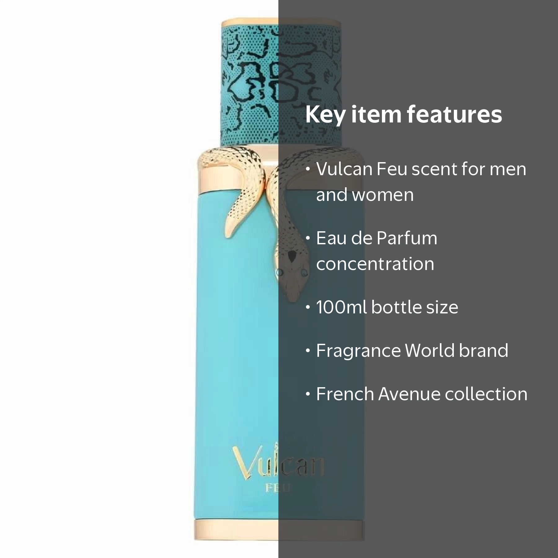 Fragrance World Vulcan Feu Eau de Parfum for Men and Women 100ml