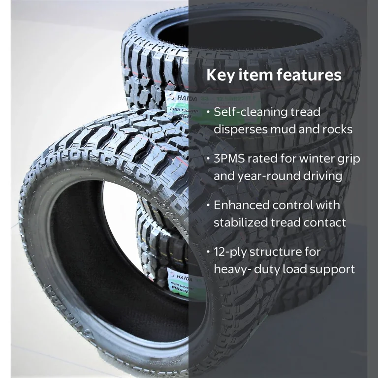 Haida Mud Champ HD869 Set of 4 LT 33X12.50R22 F Load M/T MT Mud