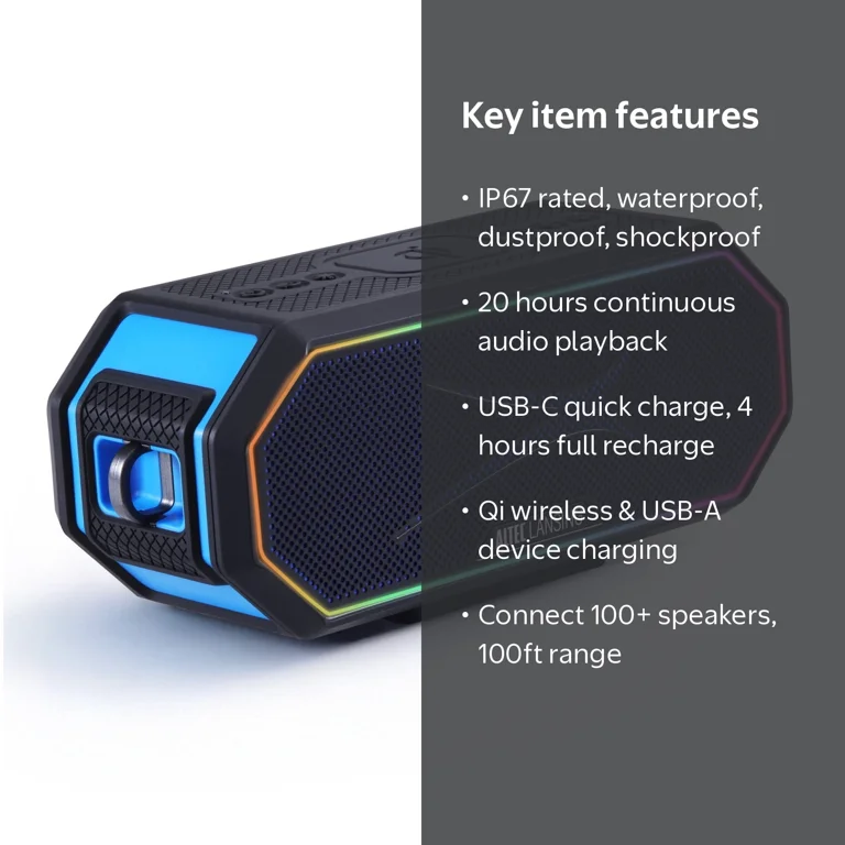 Altec Lansing HydraBlast 2.0 EverythingProof™ Bluetooth Speaker