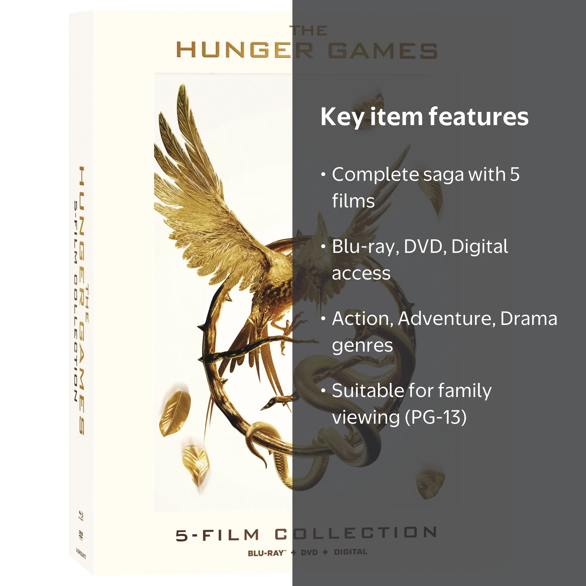 Hunger Games 5-Film Collection (Blu-ray + DVD + Digital Copy