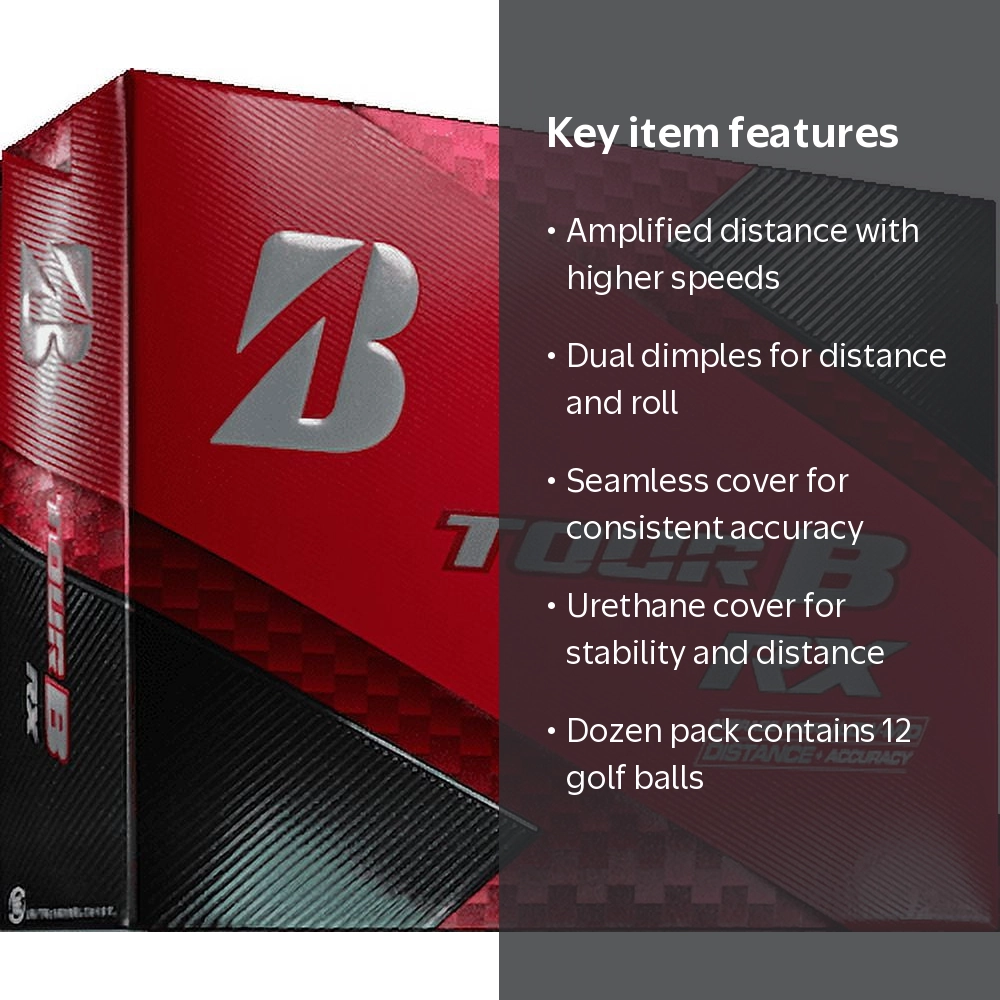 Bridgestone Golf Tour B RX Ultimate Distance Golf Balls, 12 Pack