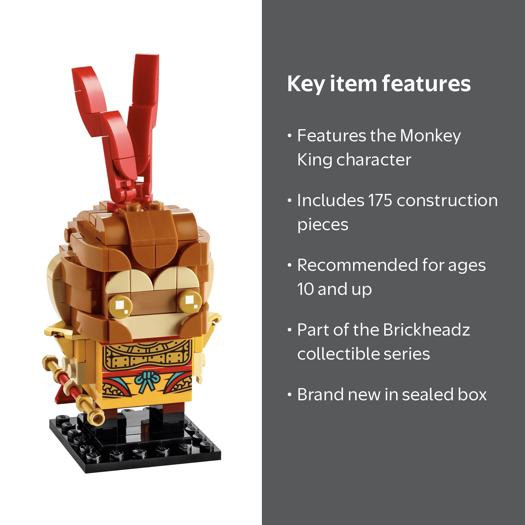 LEGO, Brickheadz Monkey King, 40381, 175 pcs Sealed Box - Walmart.com