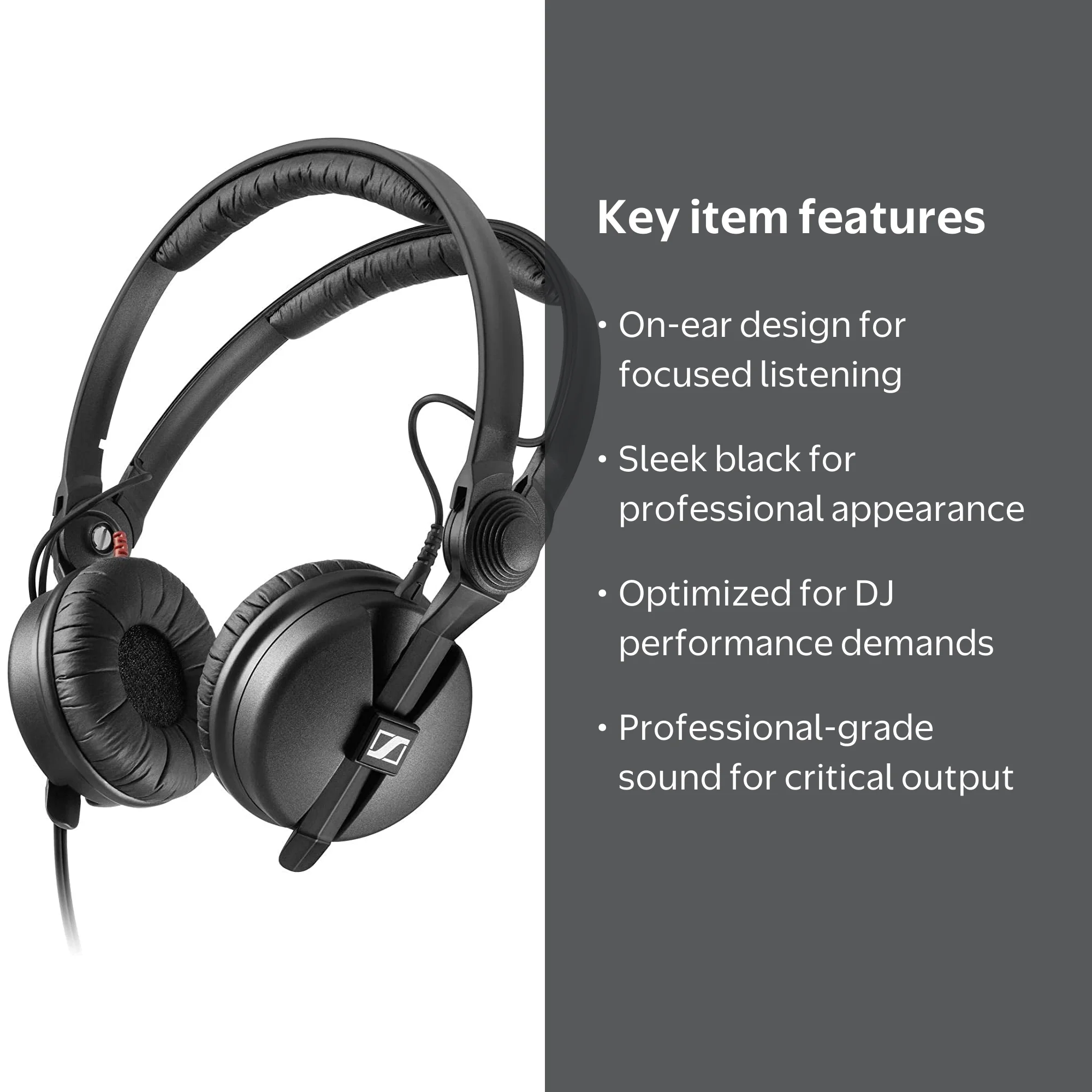 Sennheiser Pro Audio Professional HD 25 On-Ear DJ Headphones Black