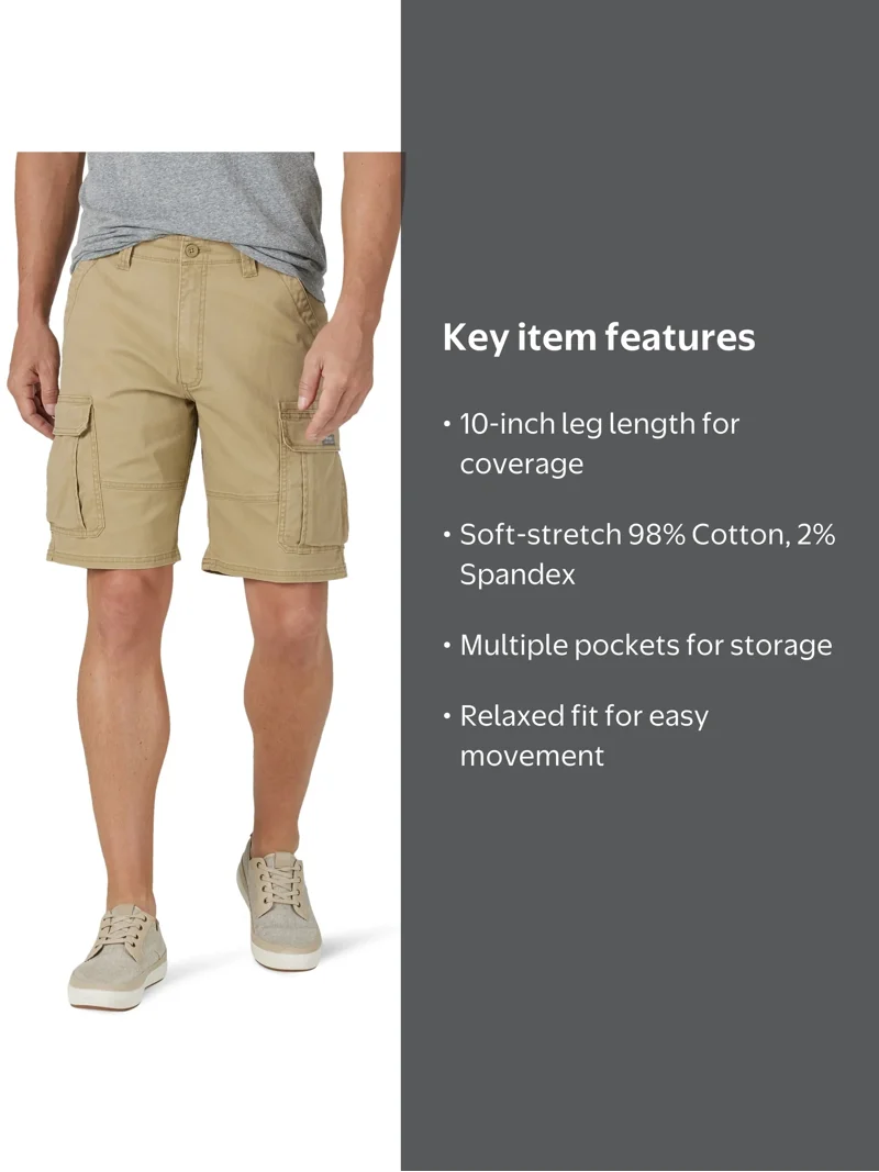 Wrangler Men's and Big Men's Stretch Cargo Shorts - Walmart.com