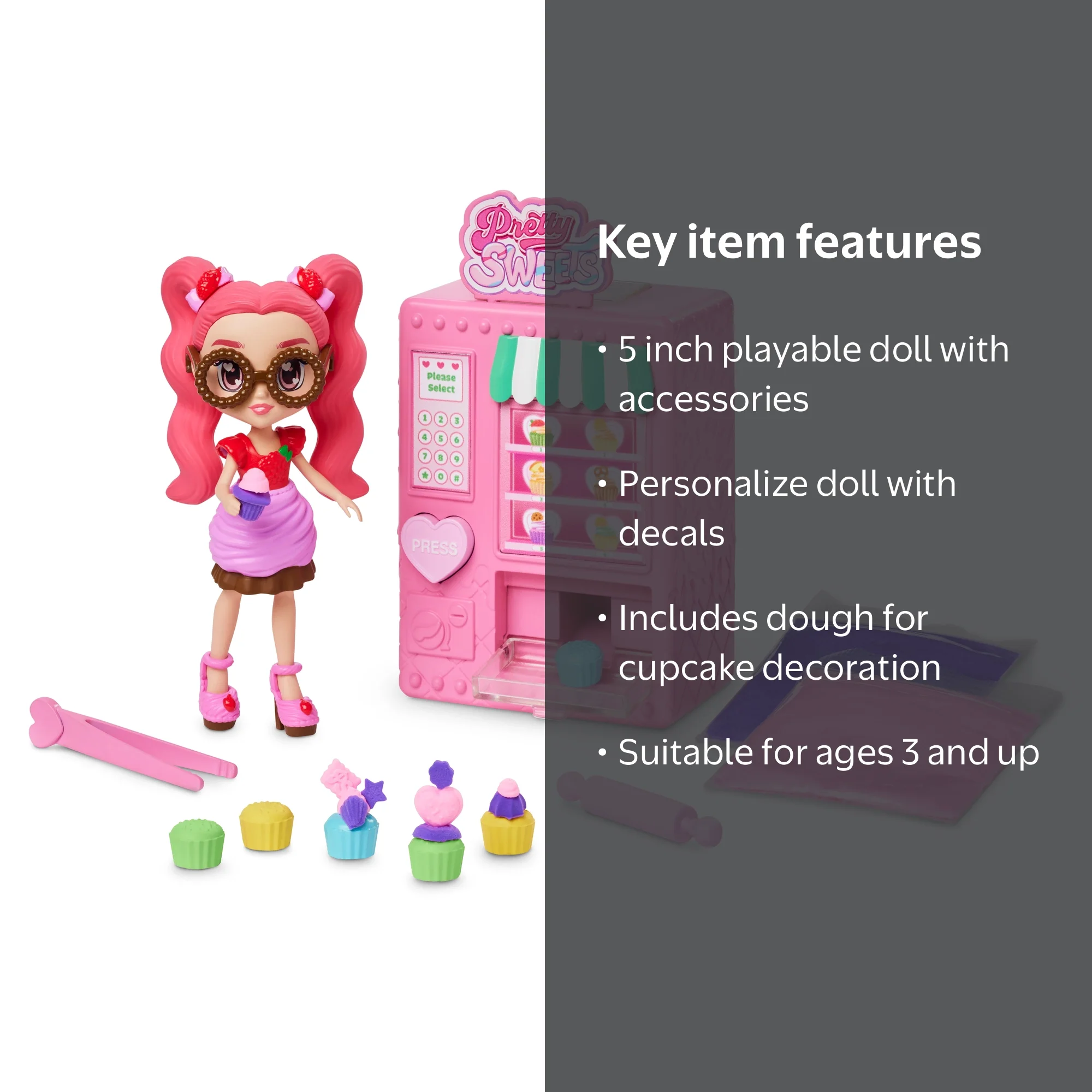 Pretty Sweets Chloe Cupcake 5-inch Doll & Vending Machine Playset