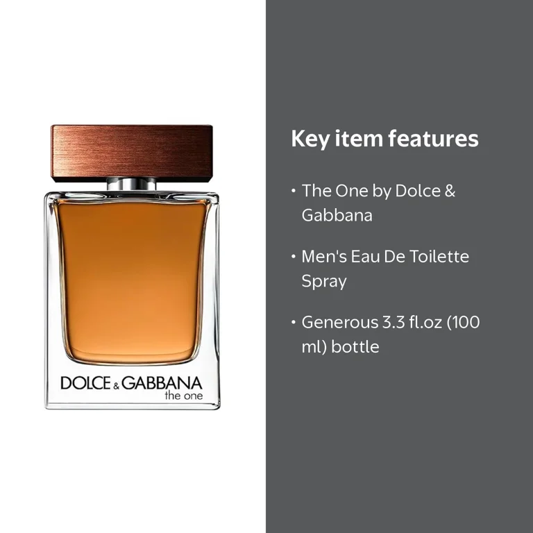 The One by Dolce & Gabbana 3.3 OZ Authentic EDT Spray for Male