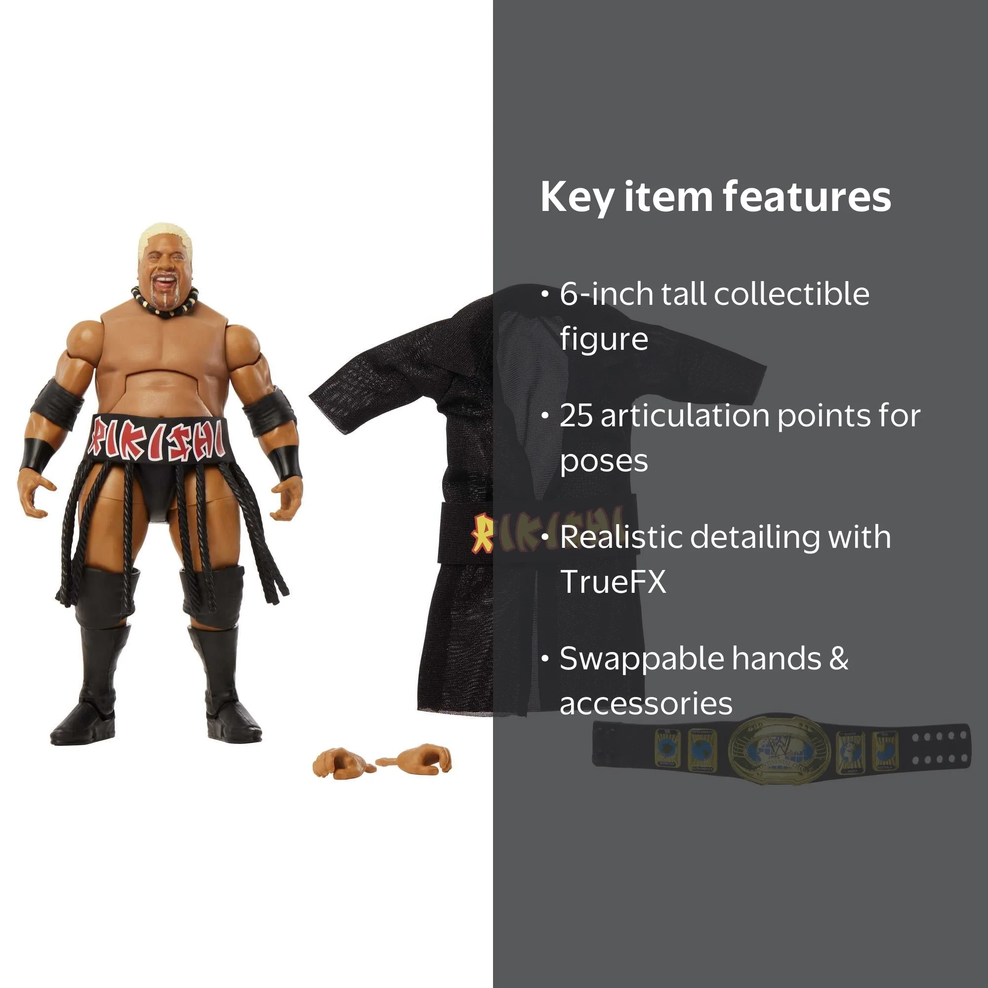 置物 RIKIYA WWE Rikishi Elite Collection 6-inch Wrestling Toy, Posable