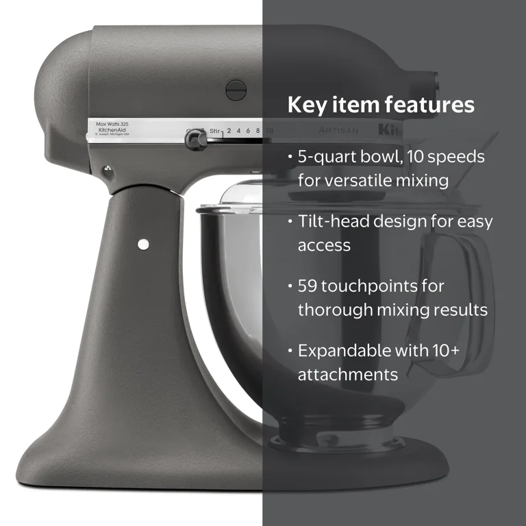 KitchenAid, Artisan Series 5 Quart Tilt-Head Stand Mixer - Walmart.com