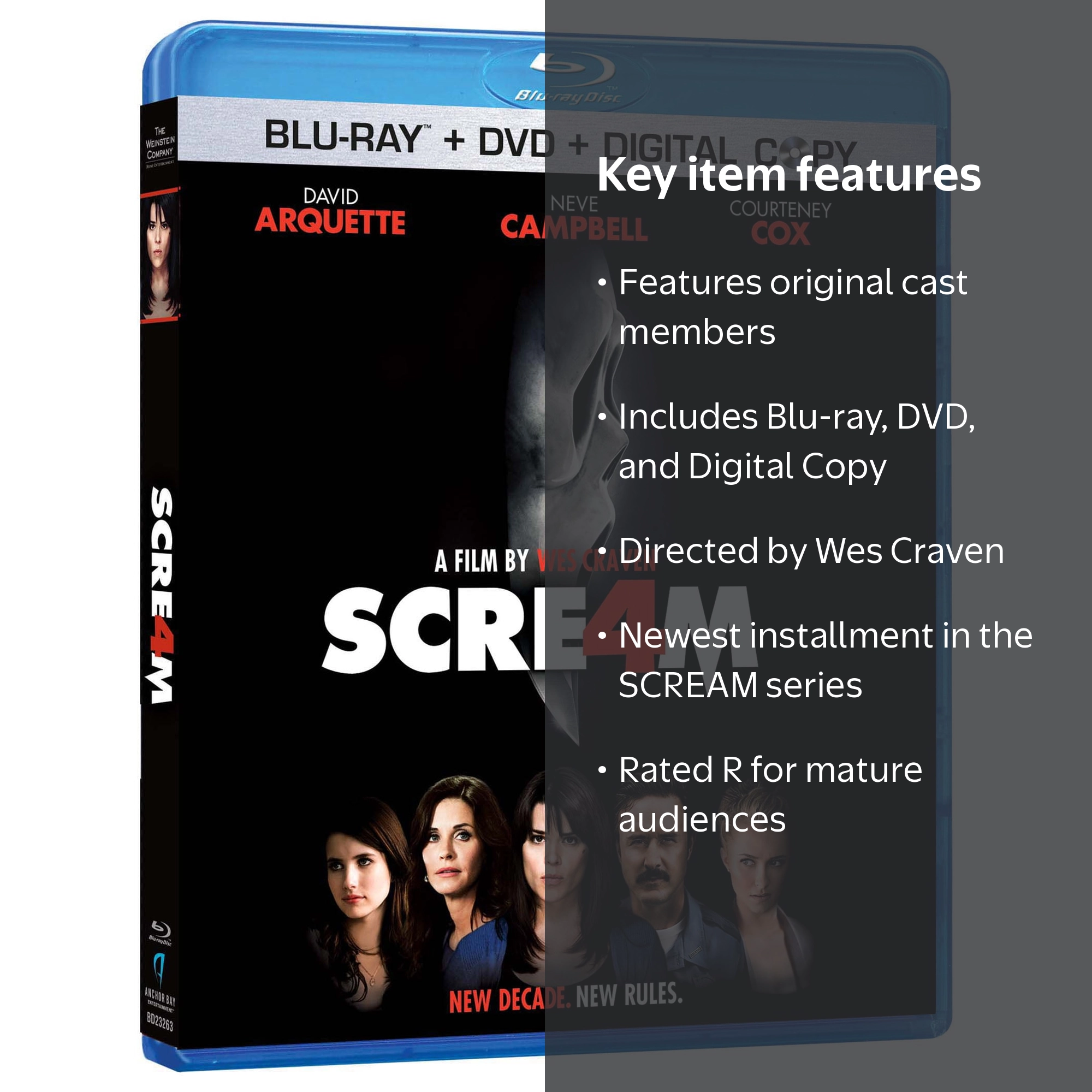 Lionsgate Home Entertainment, Blu-ray DVD Combo, Scream 4, Horror