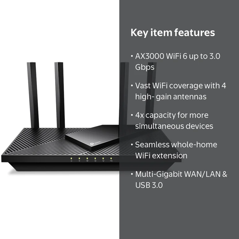TP-Link, WiFi 6 Router, Archer AX55 Pro, Multi Gigabit Wireless