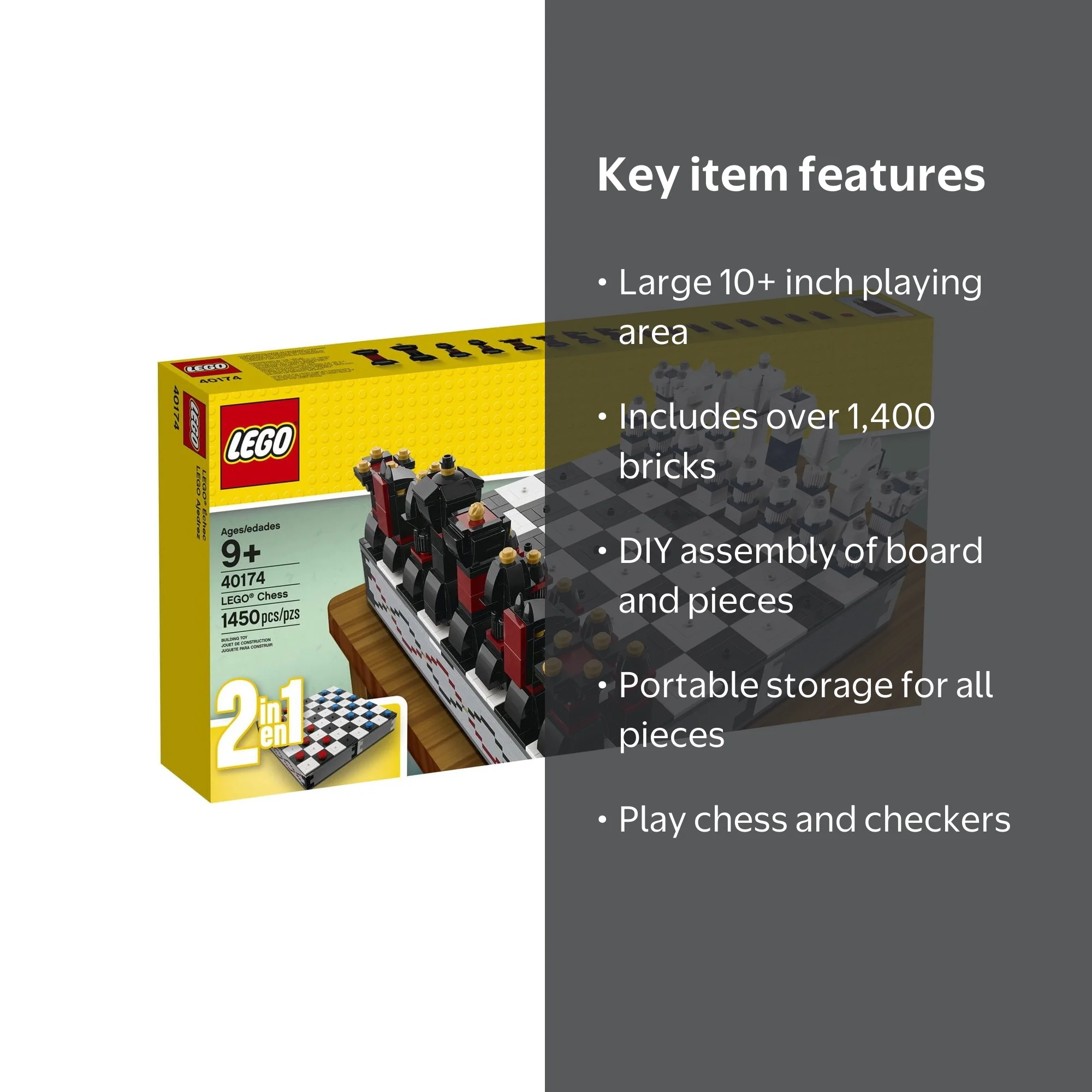 LEGO Iconic Chess 40174 Building Set, 1450 Pieces, Buildable