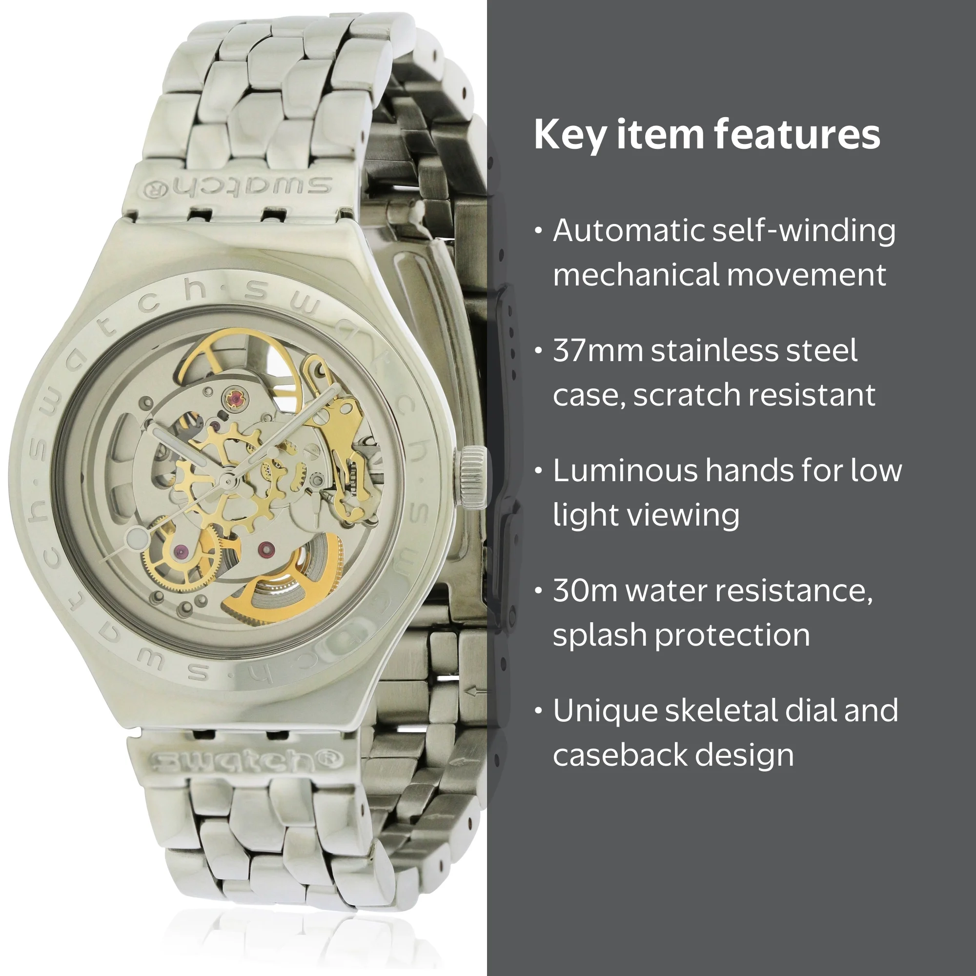 Swatch Irony Automatic Body and Soul Men's Watch YAS100G - Walmart.com