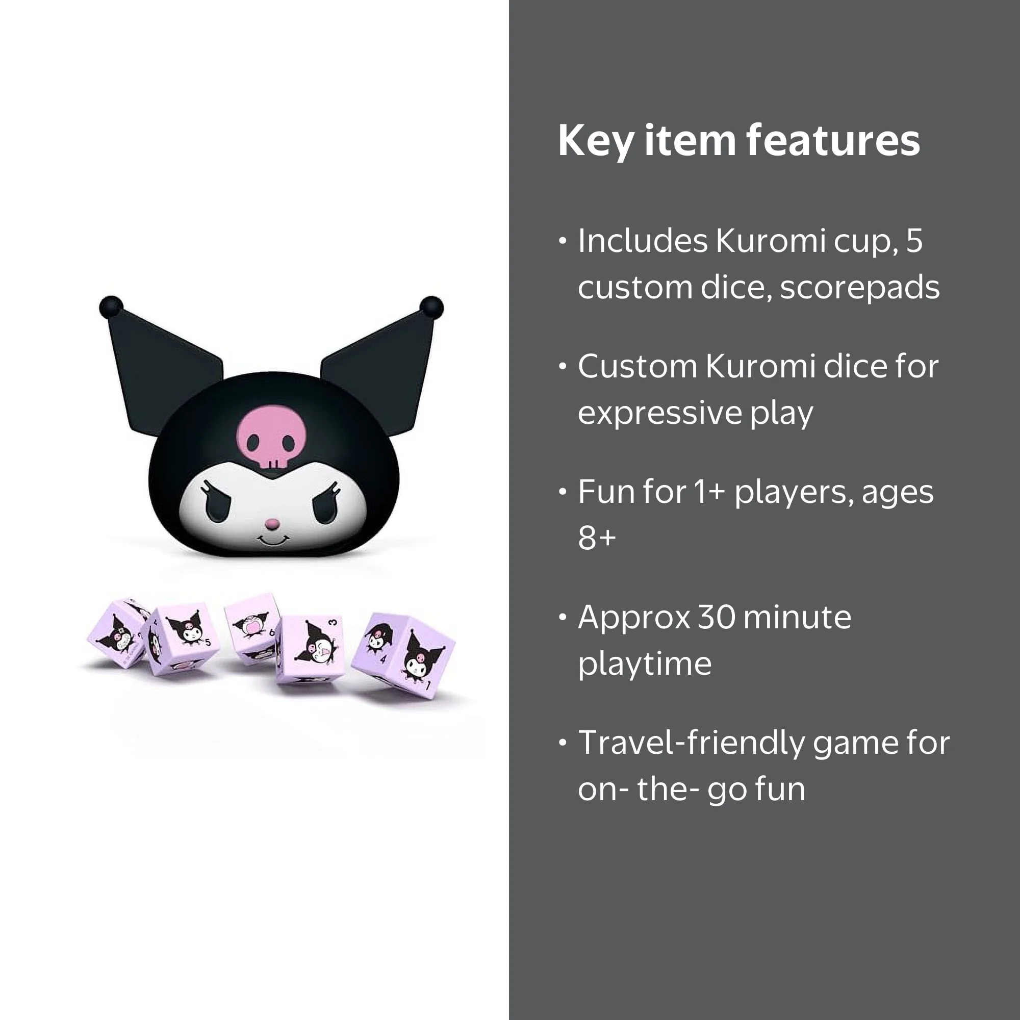 USAopoly YAHTZEE Kuromi Head Dice Cup Collectible - Walmart.com