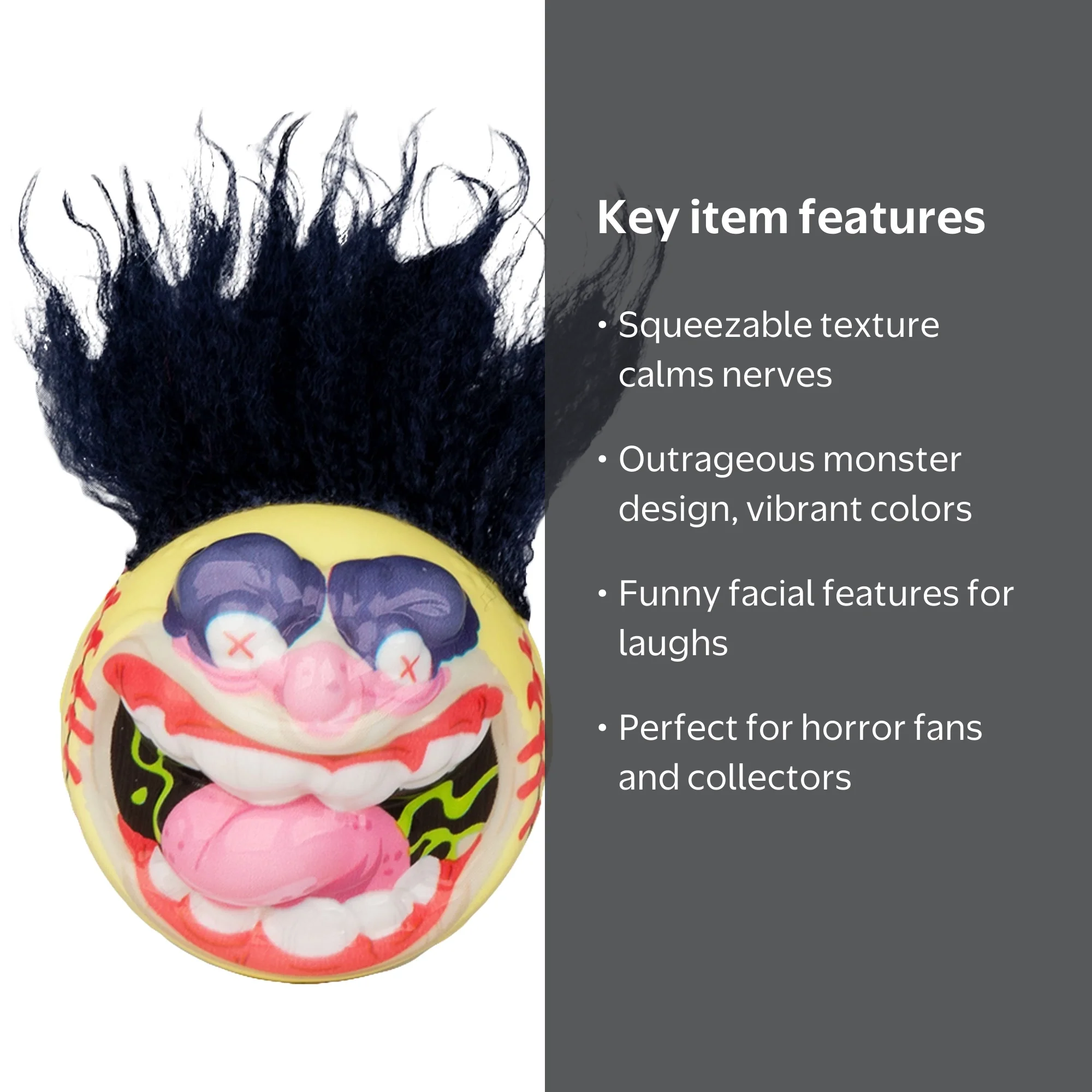 Madballs Screamin Meemie Hairball Monster Squish Toy Hilarious