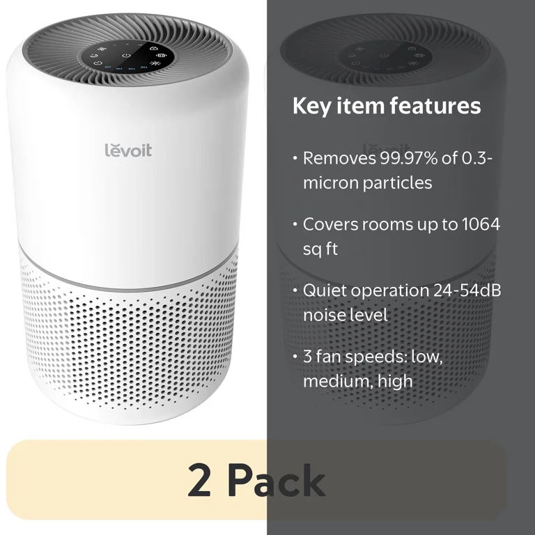 2 pack) Levoit Air Purifier Core 300-RAC White - Walmart.com