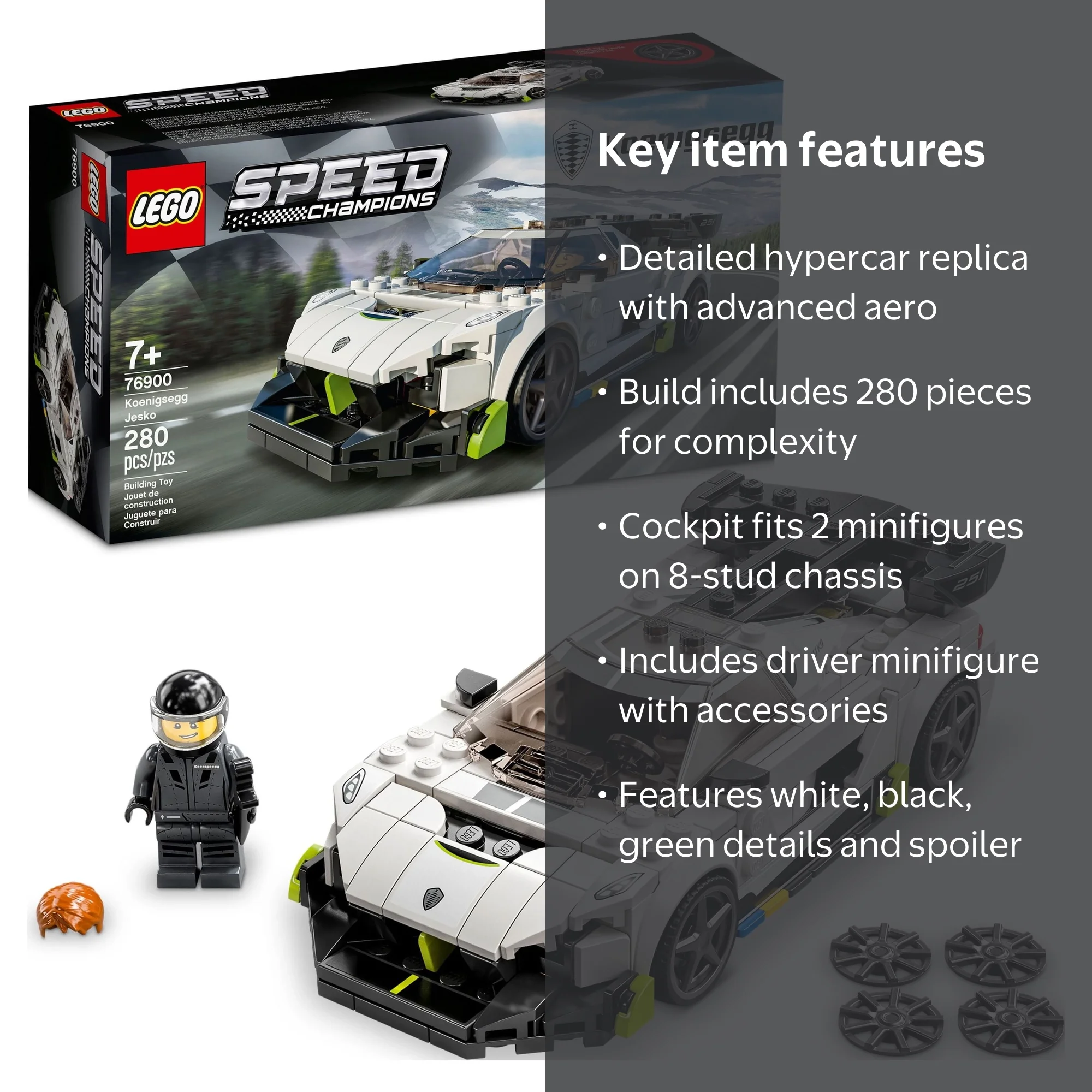 LEGO Speed Champions Koenigsegg Jesko 76900 Mini Sports Car