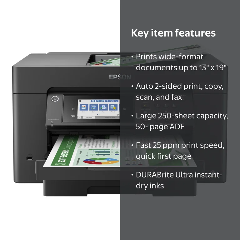 Epson, Wireless All-in-One Wide-format Printer, WF-7820, 13