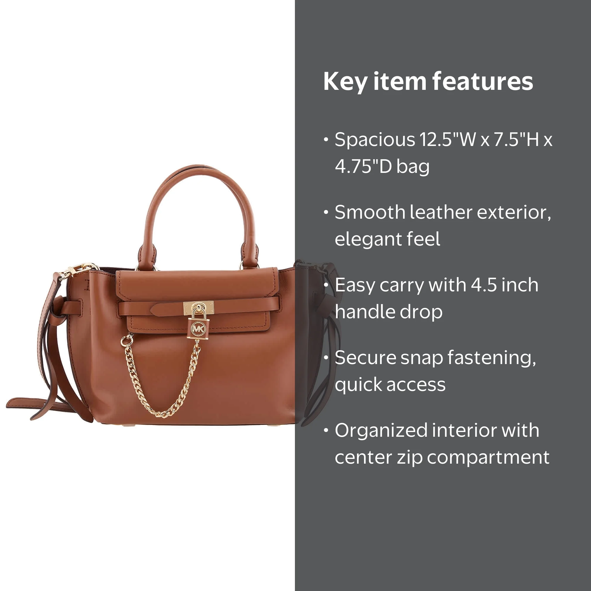 Michael Kors Ladies Luggage Hamilton Legacy Small Leather Belted