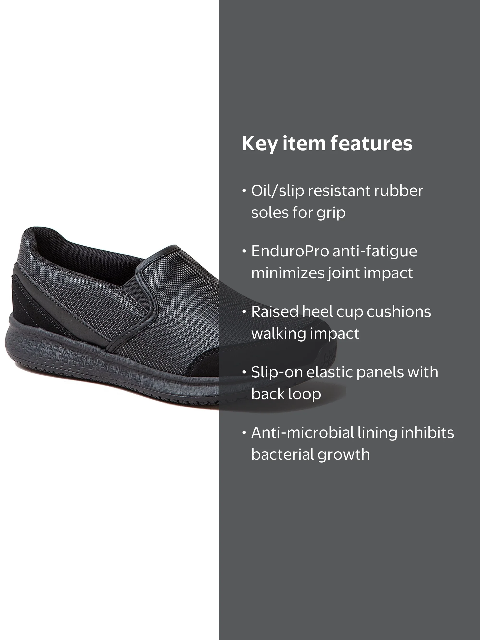 TredSafe Women's Slip-On Shoes with Anti-Fatigue Insole and Rubber