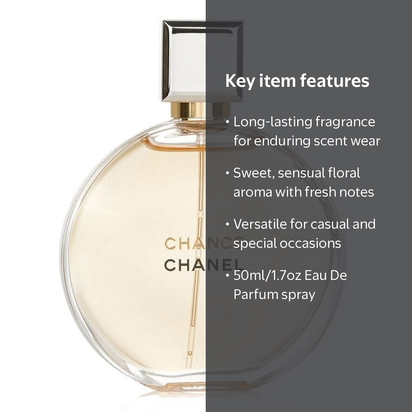 CHANEL, Chance Eau De Parfum Spray, 50ml/1.7oz, Floral Scent