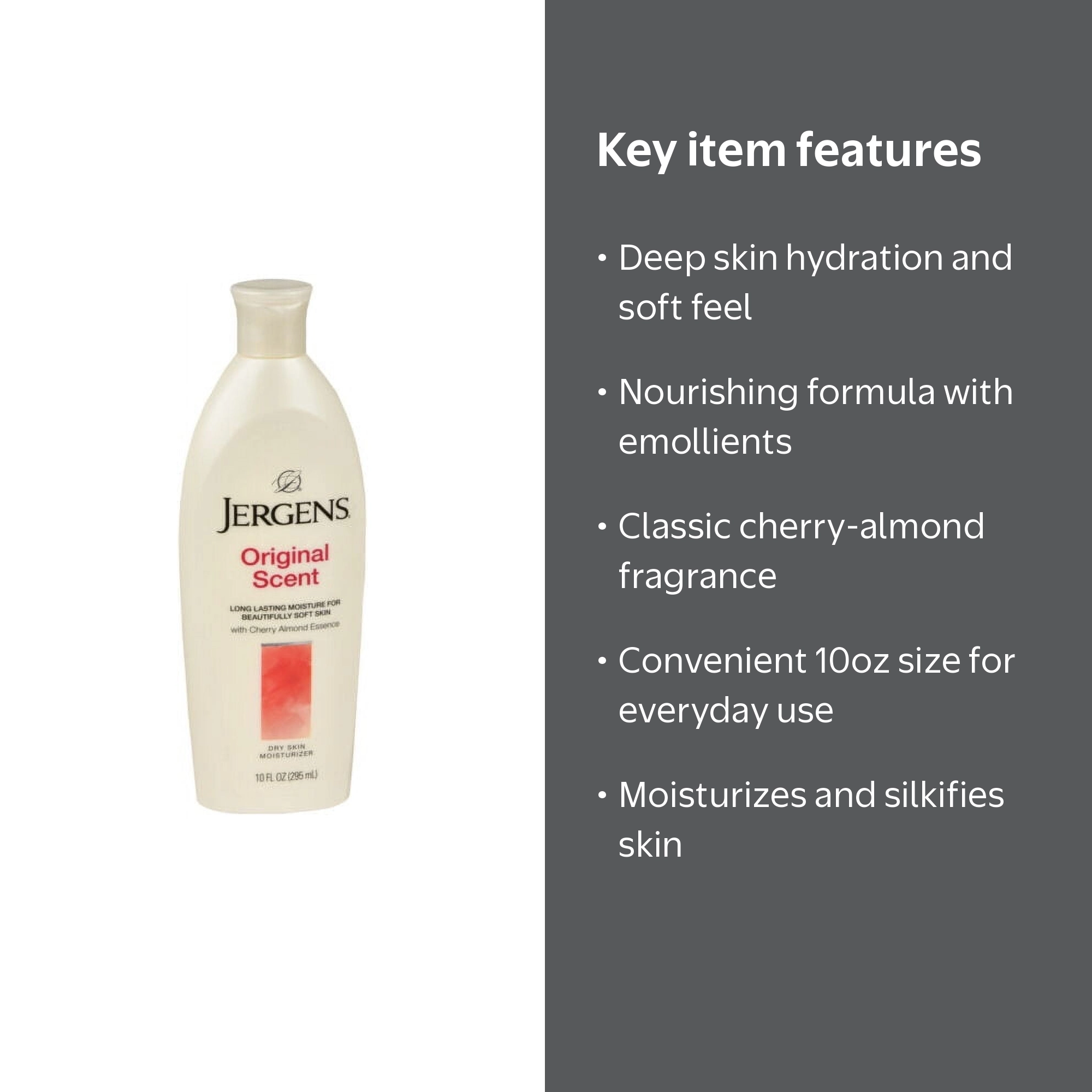 Jergens Original Moisturizes & Softens Body Lotion, Cherry Almond